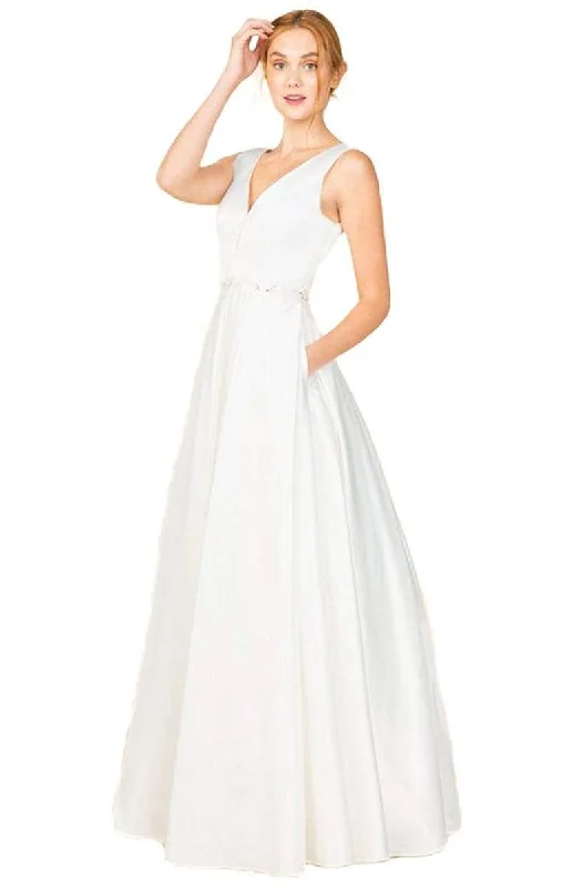 Massive Deals Eureka Fashion - Deep V-neck Embellished A-line Dress
