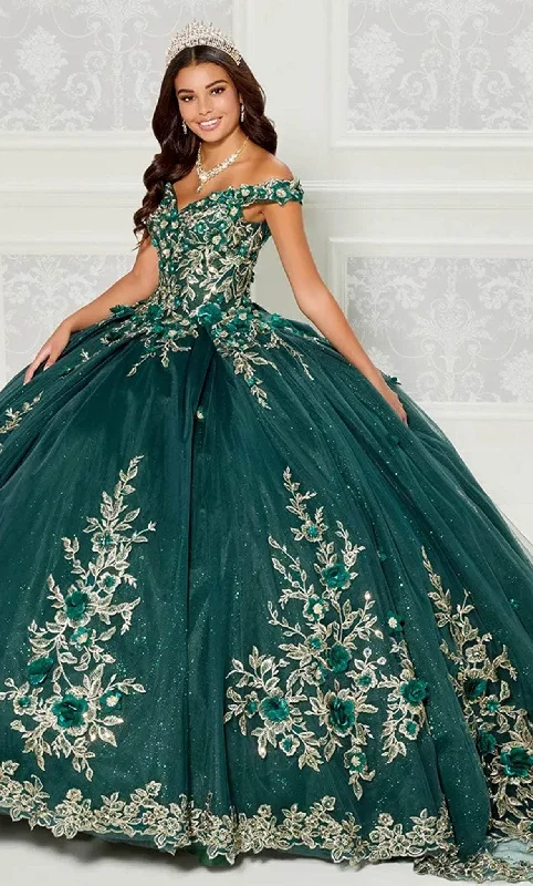 Shop and Save Princesa by Ariana Vara PR30114 - Metallic Applique Ballgown