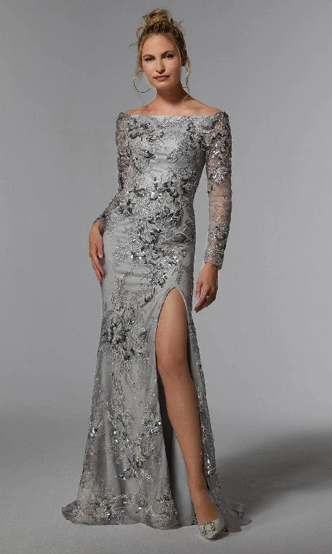 Grand Opening Sale MGNY By Mori Lee 72938 - Sequin Embroidered Evening Gown