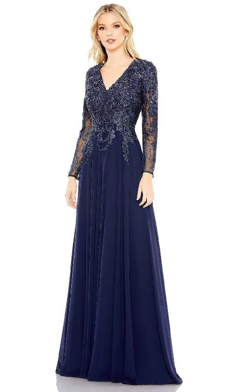 Online Only Mac Duggal 20388 - Embroidered Long Sleeve Formal Dress