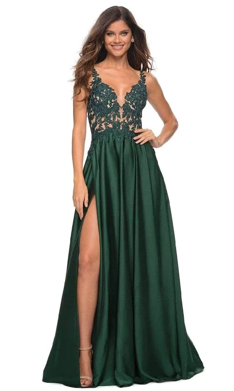 Instant Savings La Femme - 30580 Plunging V-Neck A-Line Gown