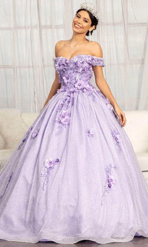 Exclusive Offers Elizabeth K GL1971 - Floral Applique Prom Ballgown