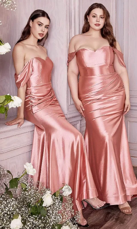 Clearance Items Cinderella Divine - Metallic Draped Prom Dress CH163C