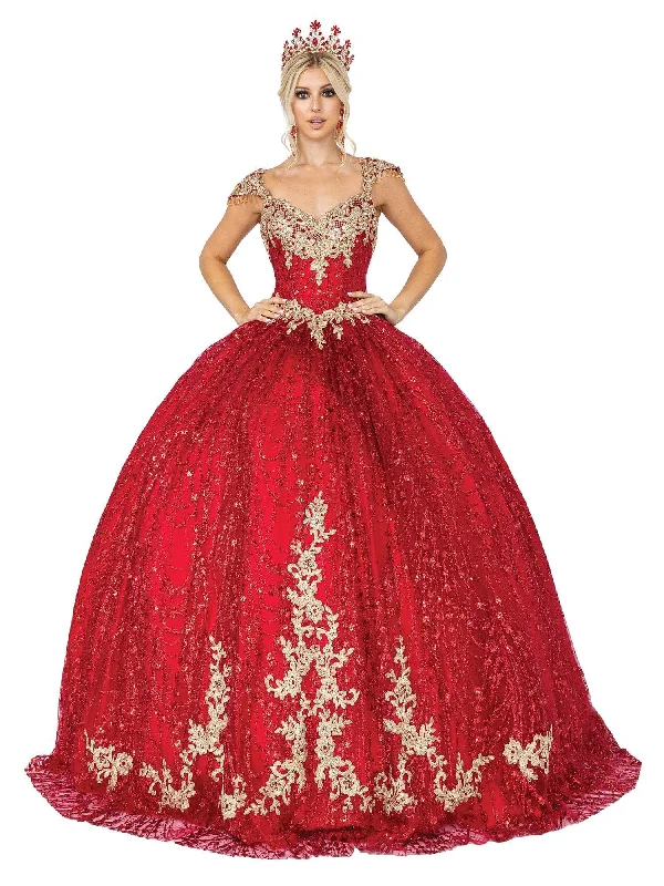 Special Promotion Dancing Queen - 1397 Sweetheart Bodice Gold Accented Ballgown