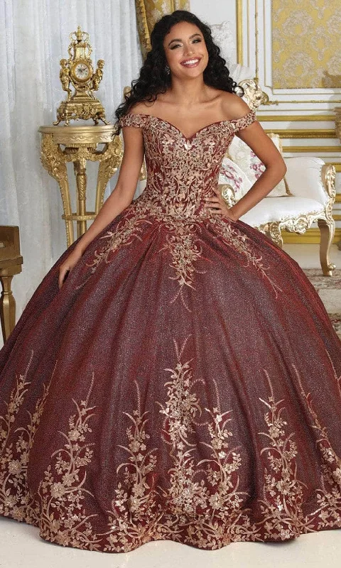 Midnight Madness May Queen LK220 - Off Shoulder Applique Ballgown