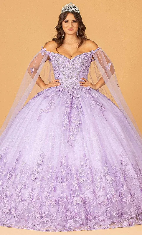 Exclusive Access Elizabeth K GL3110 - Sweetheart Butterfly Appliqued Ballgown