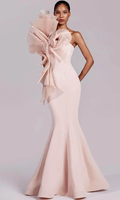 New Deals MNM Couture G1827 - Pleated Ruffle Mermaid Evening Gown