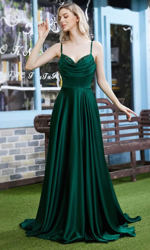 Deal Dash J'Adore Dresses J22016 - Beaded Cowl Neck Prom Dress