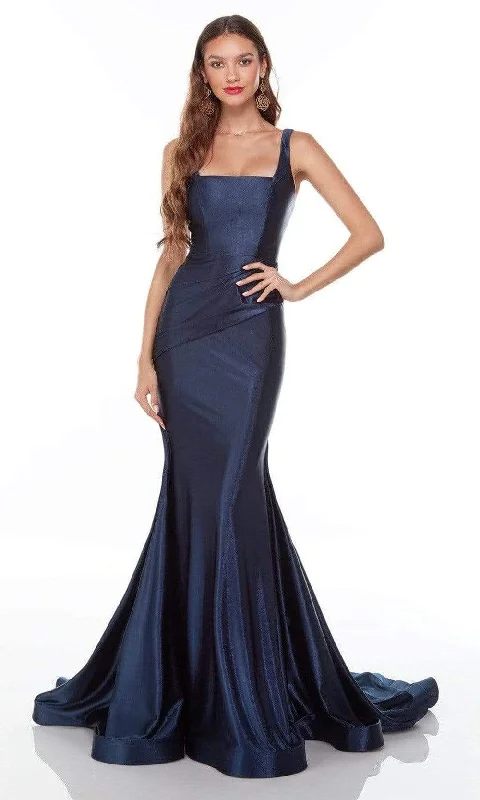 Act Fast Alyce Paris - 61162 Square Neck Trumpet Gown
