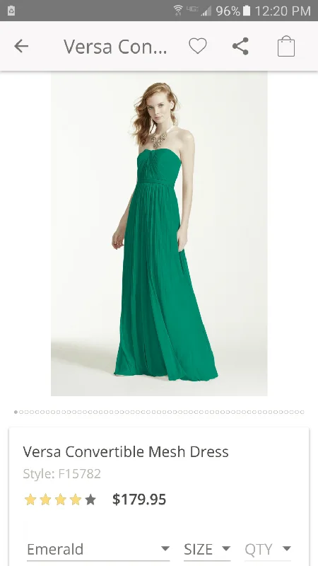 Discount Deals David's Bridal Versa Convertible Mesh Dress/F15782