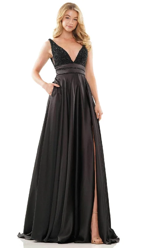 Weekend Flash Sale Colors Dress 2887 - V-Neck Sleeveless Prom Gown