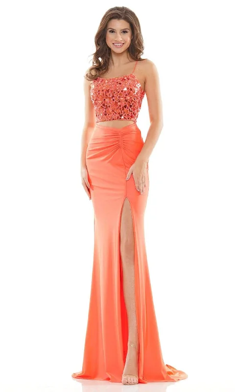 Deal Frenzy Colors Dress - 2688 Two-Piece Cut Glass Gown