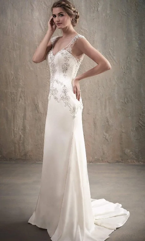 Unmissable Offer Adrianna Papell Platinum - 31031 Cap Sleeve Sweetheart Sheath Gown