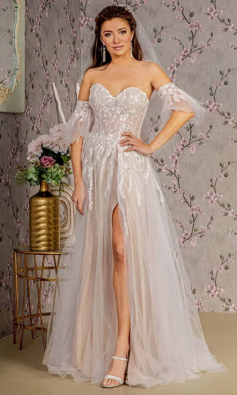 Lowest Prices GLS by Gloria Bridal GL3427 - Sweetheart High Slit Wedding Dress