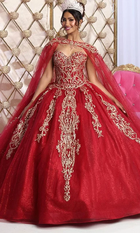 Take Advantage May Queen LK230 - Cape Applique Ballgown