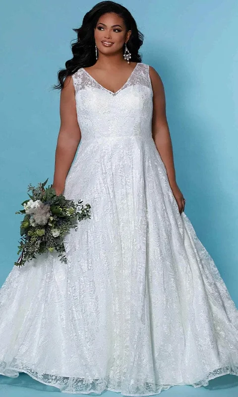 Special Price Sydney's Closet Bridal - SC5262 Lace A-Line Bridal Gown