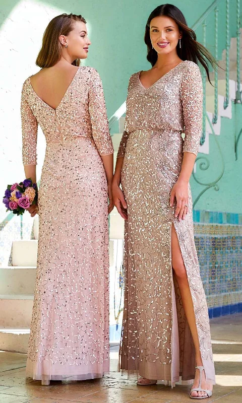 Take Advantage Adrianna Papell Platinum - 40320 Sequined Column Dress