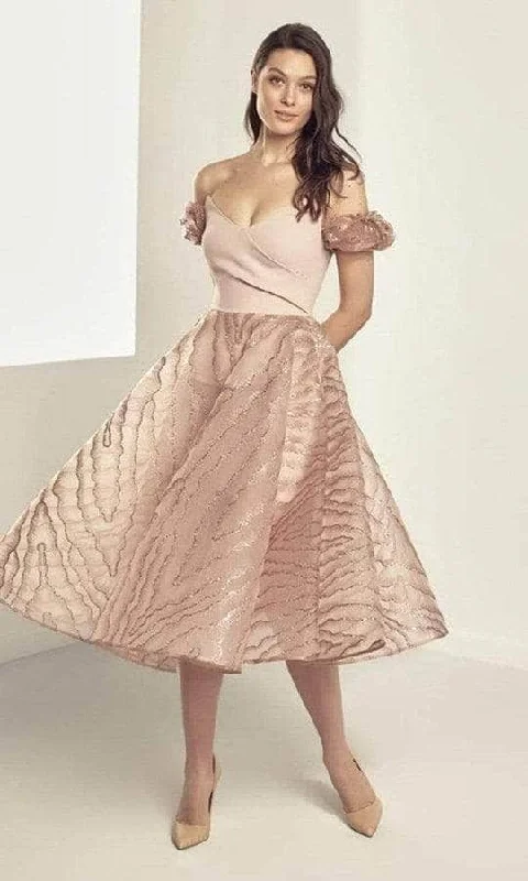 Deep Discounts Saboroma RS9605 - A-Line Knee-Length Formal Dress