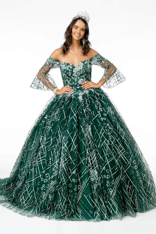 Overstock Sale Elizabeth K - GL2911 Glitter Off-Shoulder Ballgown