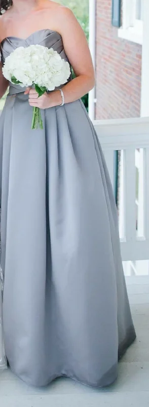 Price Drop David's Bridal Strapless satin ball gown with pleated bodice