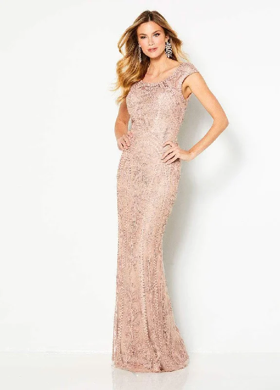 Deal Alert Cameron Blake - 219680W Illusion Scoop Fitted Evening Dress