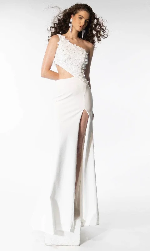 Markdowns Ava Presley 39247 - Embellished One-Sleeve Prom Dress
