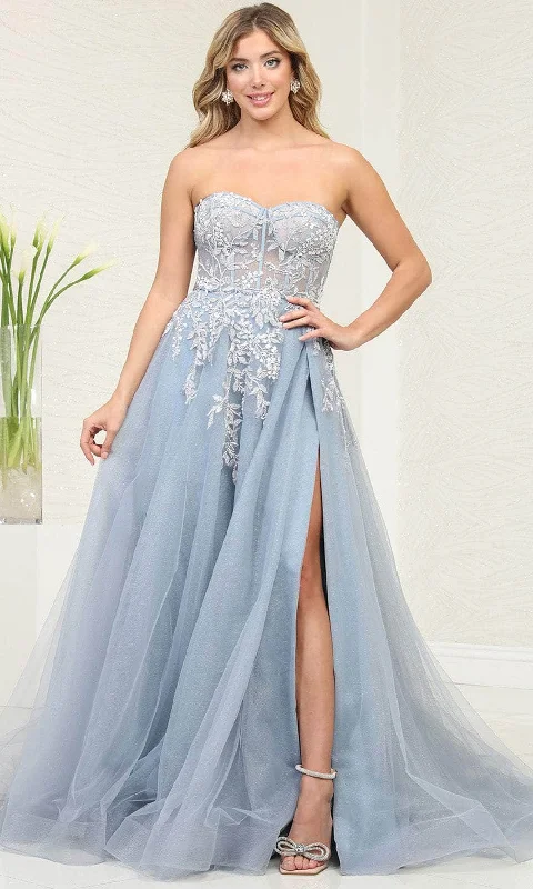 Final Clearance May Queen RQ8135 - Sheer Corset Prom Dress