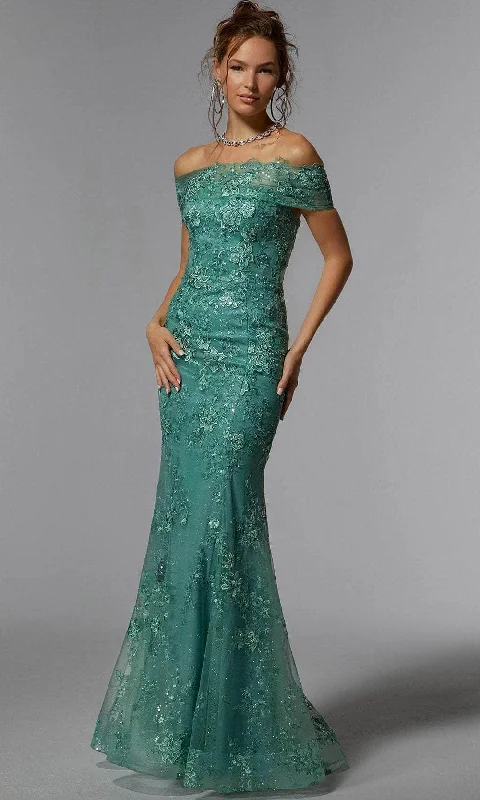 Best Seller MGNY By Mori Lee 72936 - Floral Embroidered Evening Dress