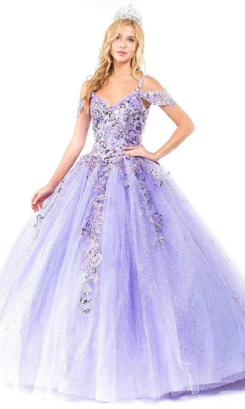 Don’t Miss Out Elizabeth K - GL1969 Sequined Cold Shoulder Ballgown
