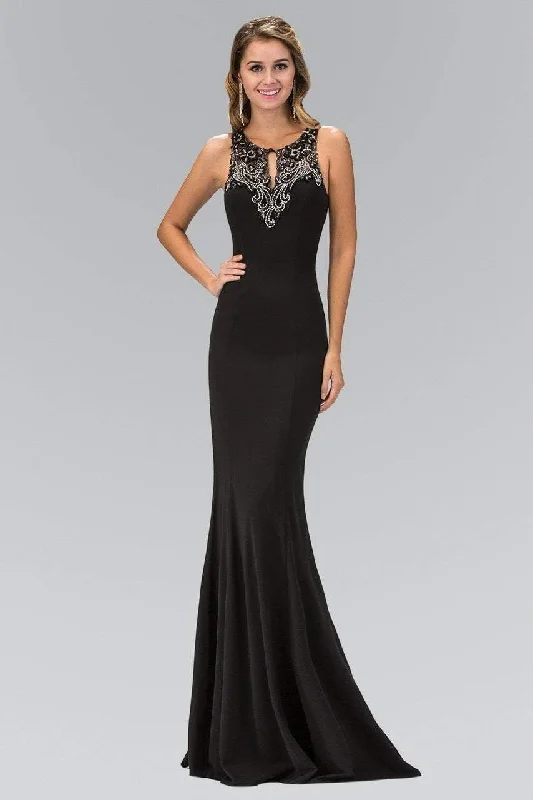 Low Prices Elizabeth K - GL1315 Keyhole Illusion Sheath Gown