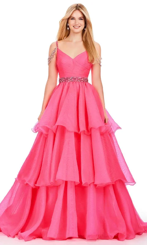Limited Availability Ashley Lauren 11561 - Beaded Straps V-Neck Ballgown