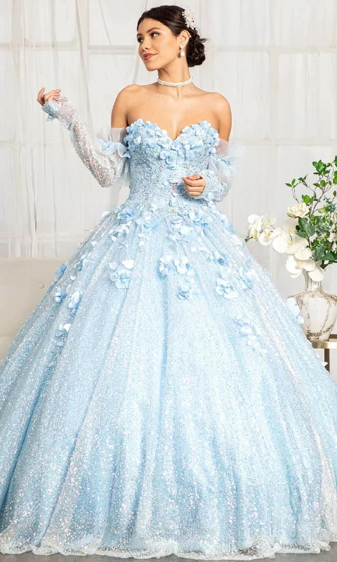 Low Prices Elizabeth K GL1986 - Sweetheart Neck with Removable Sleeve Long Gown