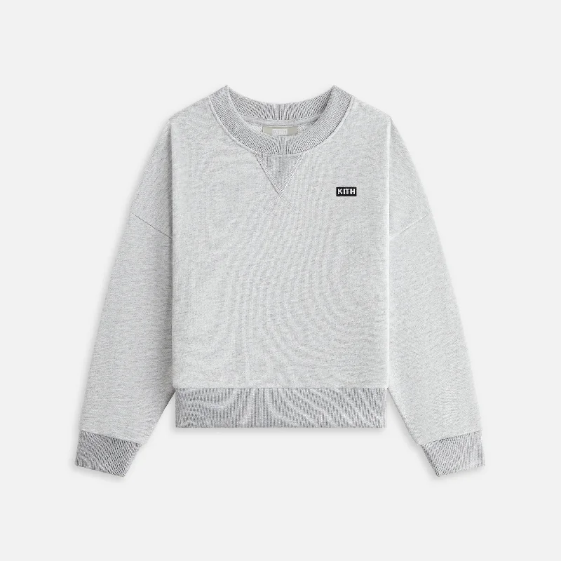 Act Fast Kith Kids Long Sleeve Nelson Crewneck - Light Heather Grey