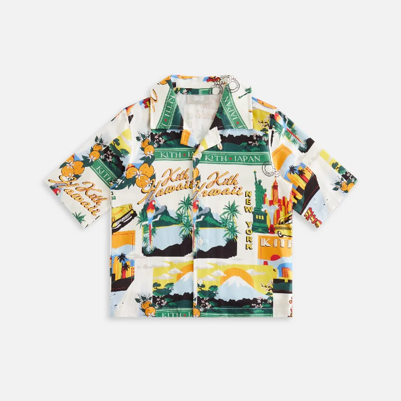Great Deals Kith Kids Souvenir Camp Shirt - Silk