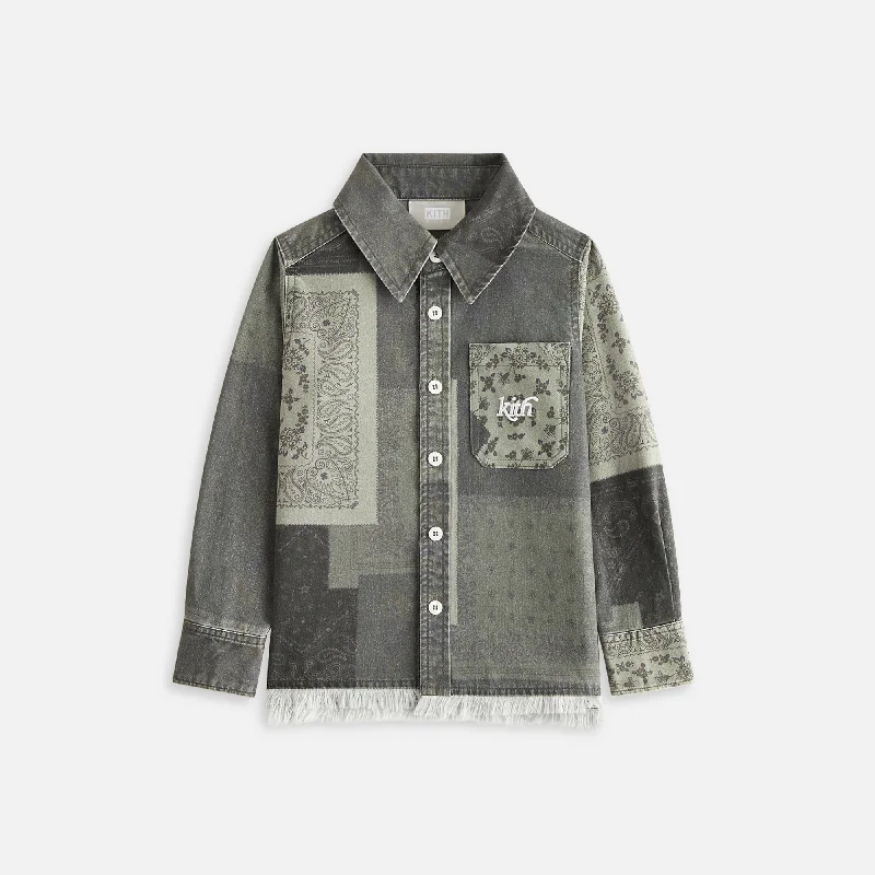 Crazy Deals Kith Kids Blocked Berkley Shirt - Taiga