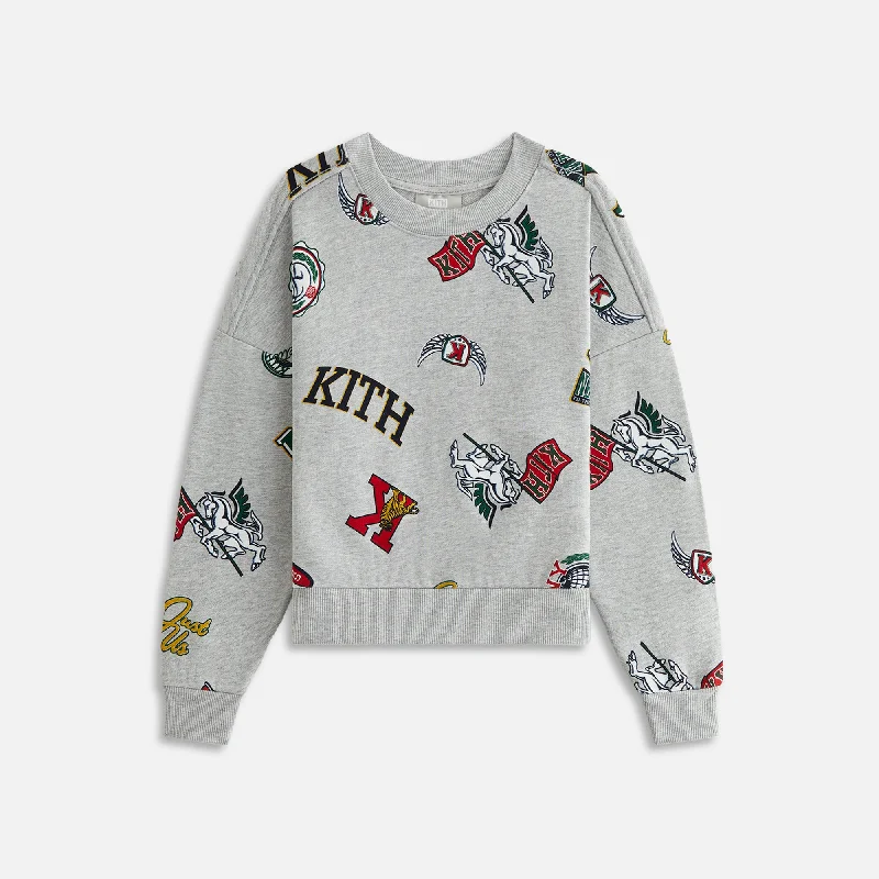 Bargain Prices Kith Kids Printed Nelson Crewneck - Light Heather Grey