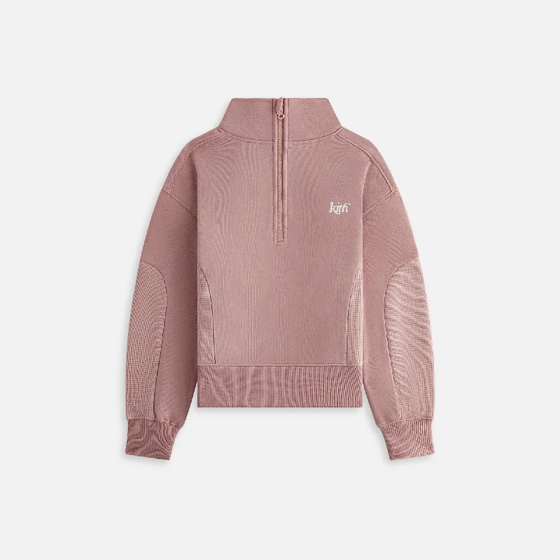 Can't Miss Kith Kids Velour Hunter Quarter Zip - Dusty Quartz