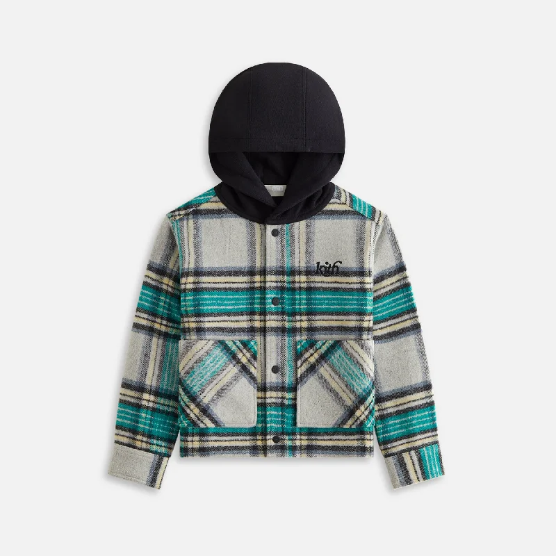 Price Buster Kith Kids Hooded Ginza Shacket - Mykonos