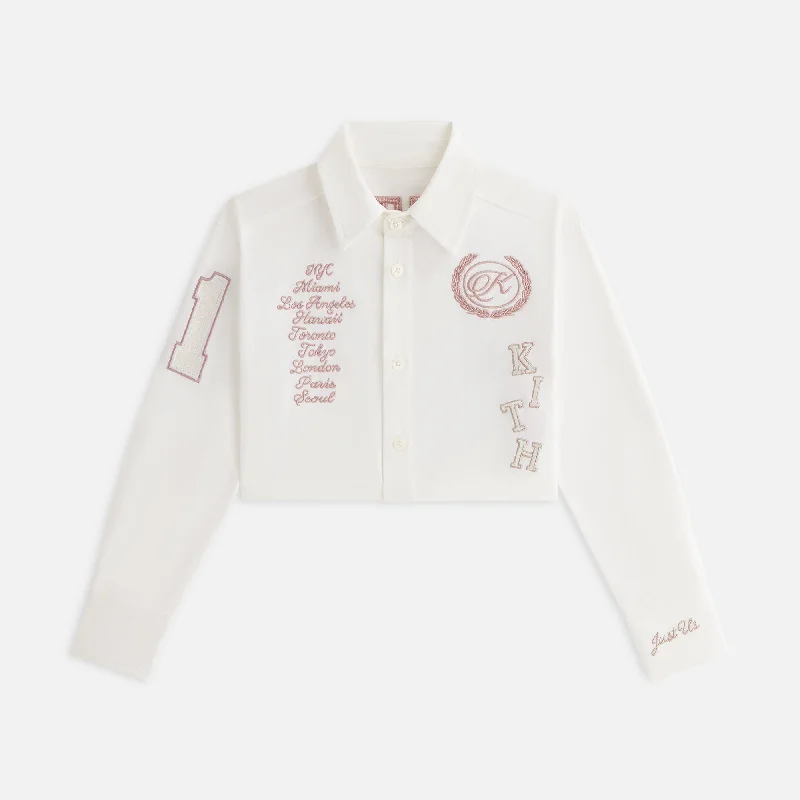 Online Exclusive Kith Kids Varsity Cropped Apollo Shirt - Silk