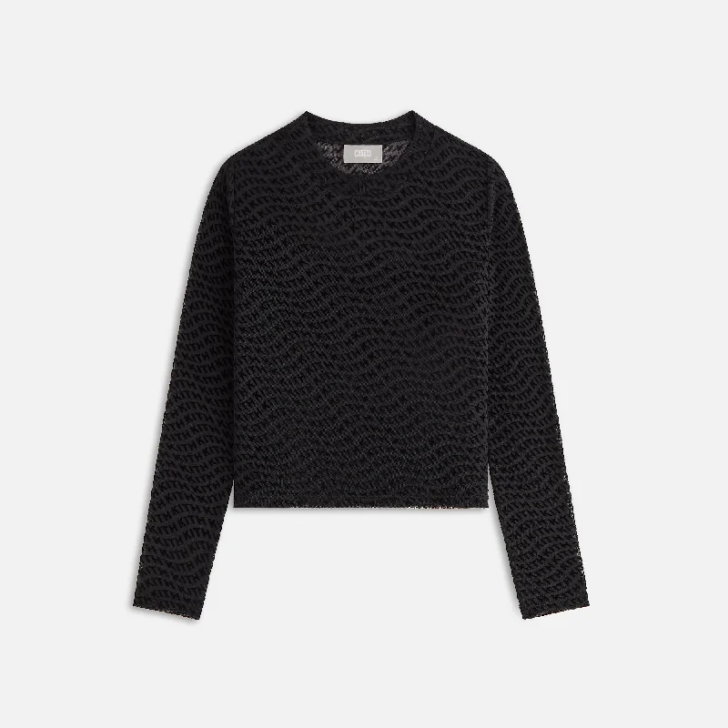 Friends and Family Sale Kith Kids Wavy Monogram Mesh Top - Black
