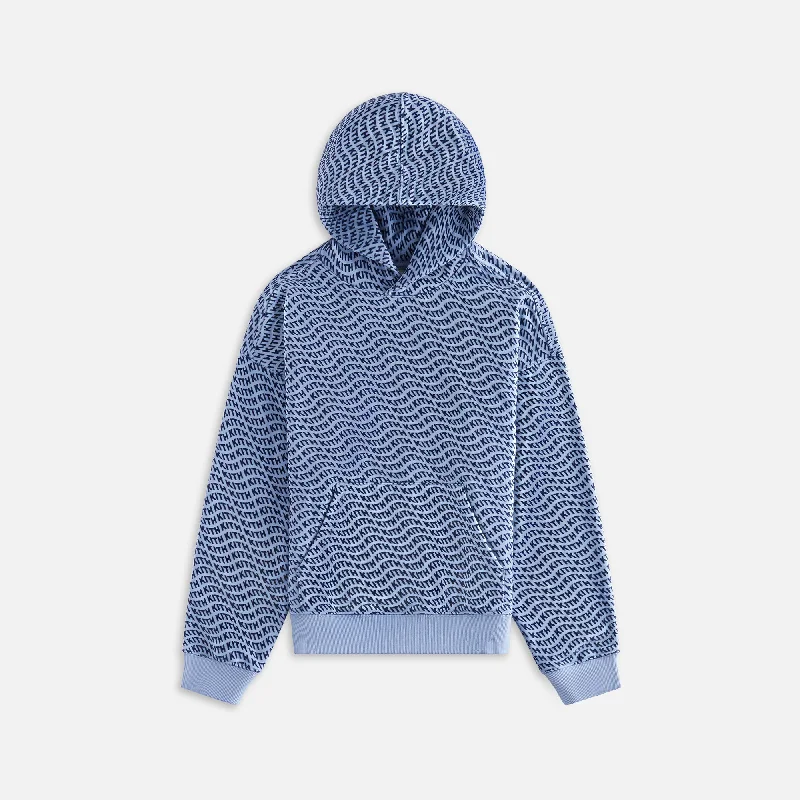 Closeout Sale Kith Kids Wavy Monogram Nelson Hoodie - Woven