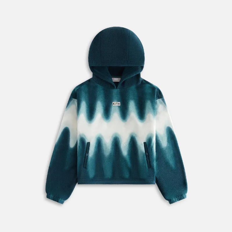 Exclusive Access Kith Kids Printed Polar Fleece Hoodie - Chronicle