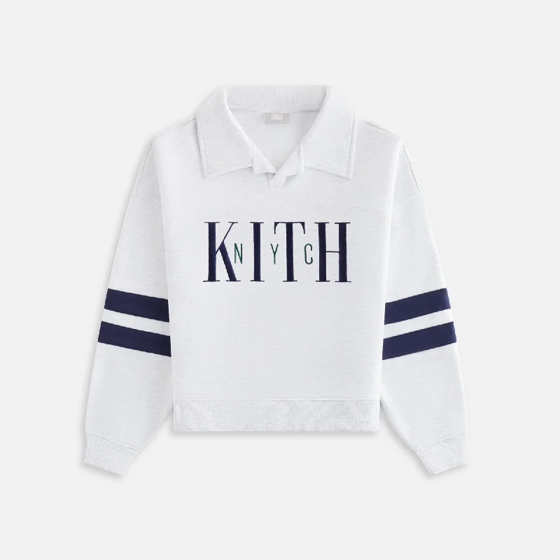 Warehouse Sale Kith Kids Collared Nelson Sweatshirt - Light Heather Grey