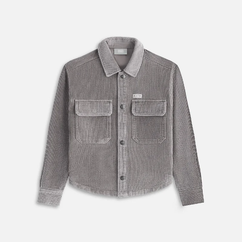 Doorbuster Deal Kith Kids Rowan Cord Shirt - Astro