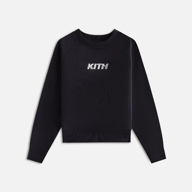 Price Blitz Kith Kids Novelty Logo Raglan Liam Crewneck - Black