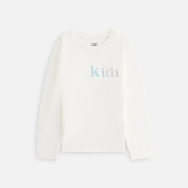 Bargain Blast Kith Kids Long Sleeve Quinn Tee - Silk