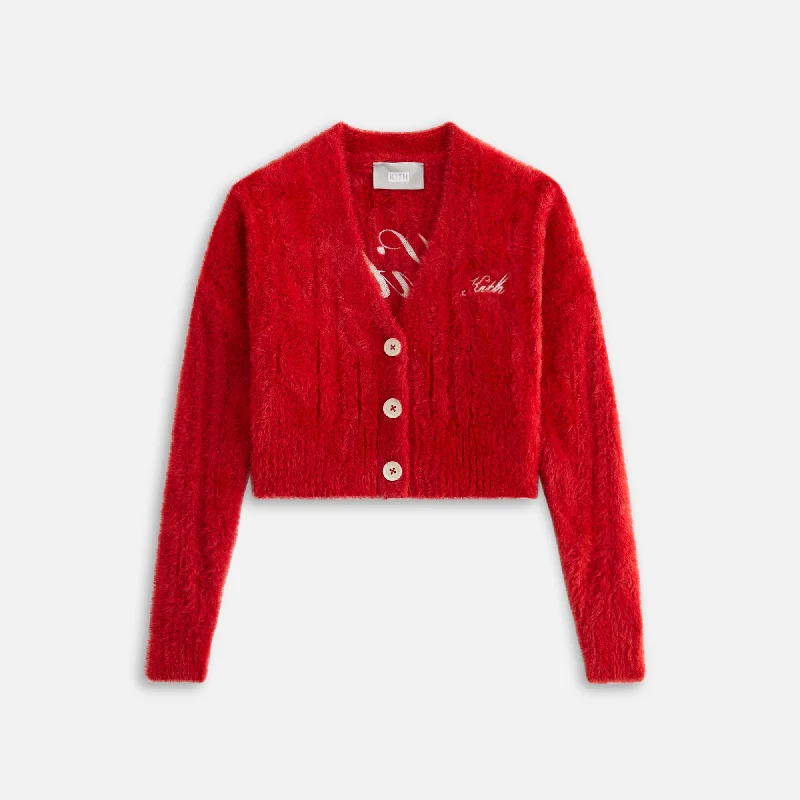 Clearance Sale Kith Kids Mohair Cable Knit Cropped Cardigan - Fury