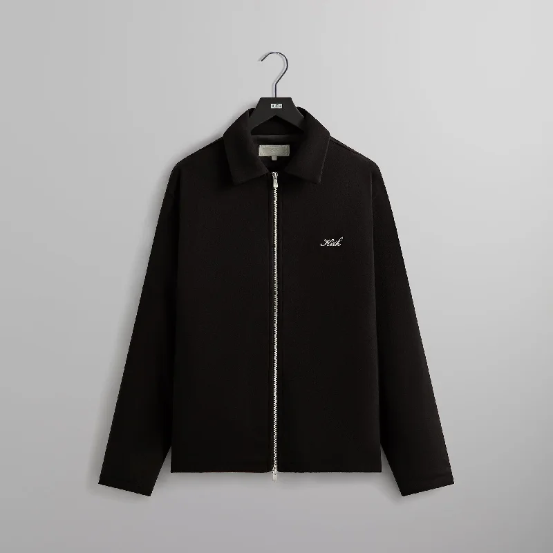 Special Savings Kith Felted Jersey Lane Coaches Jacket - Black