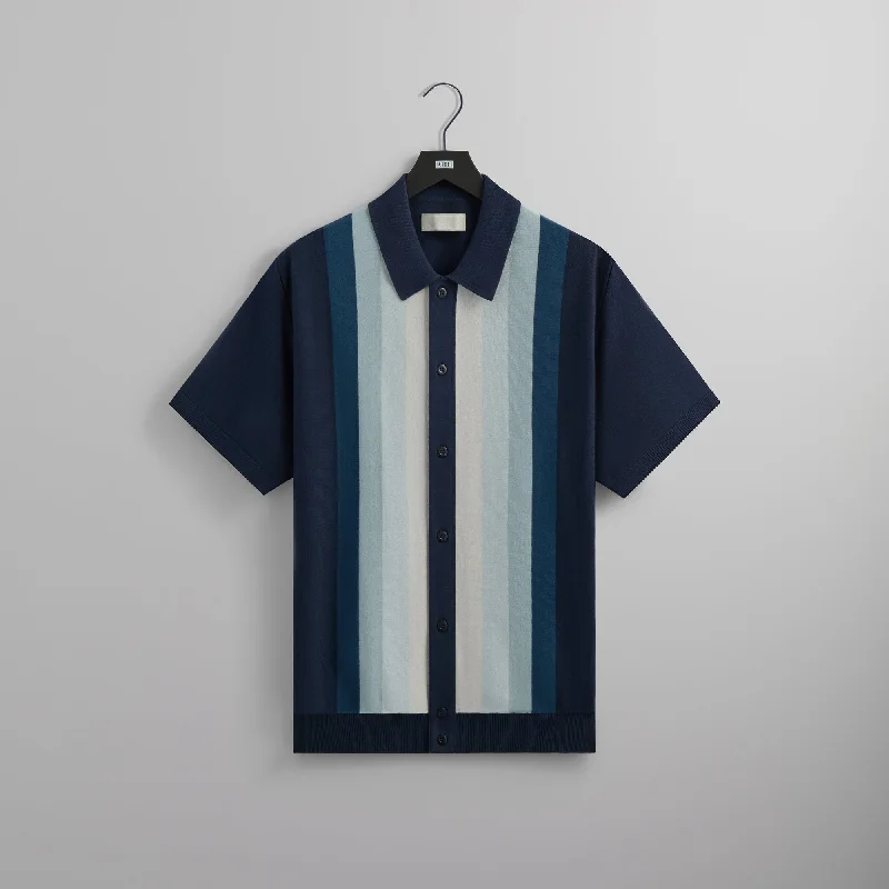 Amazing Deals Kith Tilden Short Sleeve Button Up Polo - Nocturnal