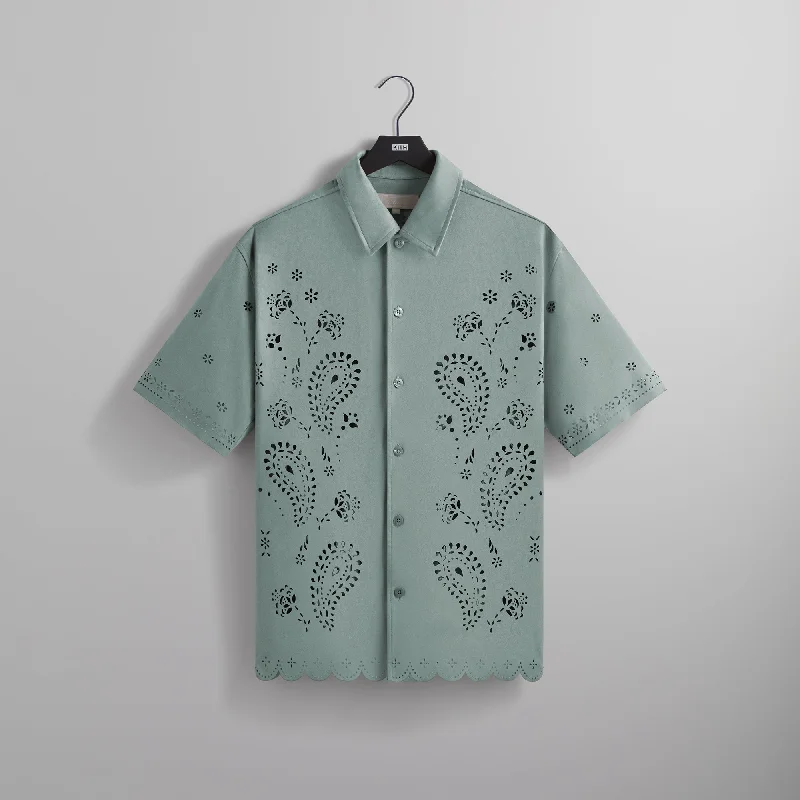 Flash Sale Kith Isaac Microsuede Buttondown - Harbour